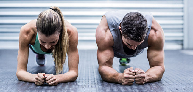 couple exercising together