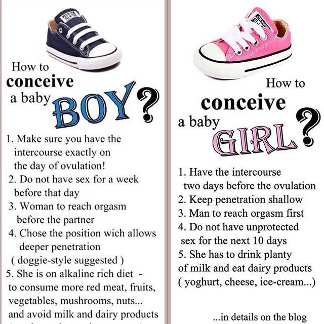How to get pregnant with a boy or a girl